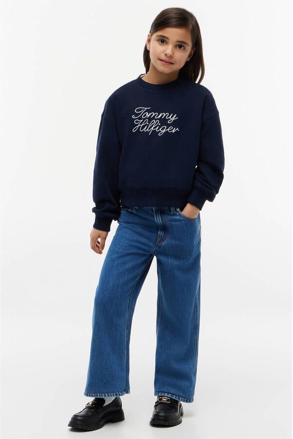 Tommy Hilfiger sweater met borduursels donkerblauw - Foto 2