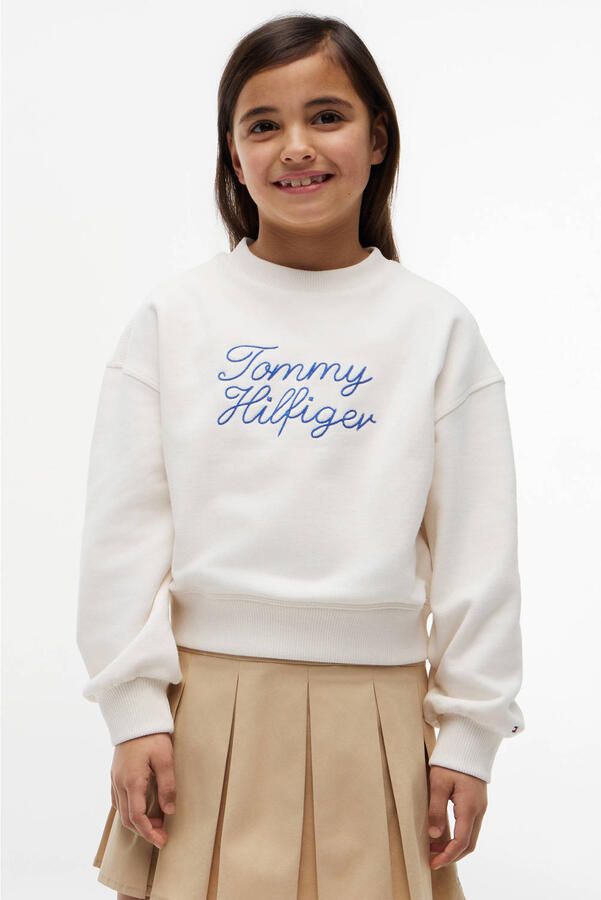 Tommy Hilfiger sweater met borduursels en tekst wit - Foto 3