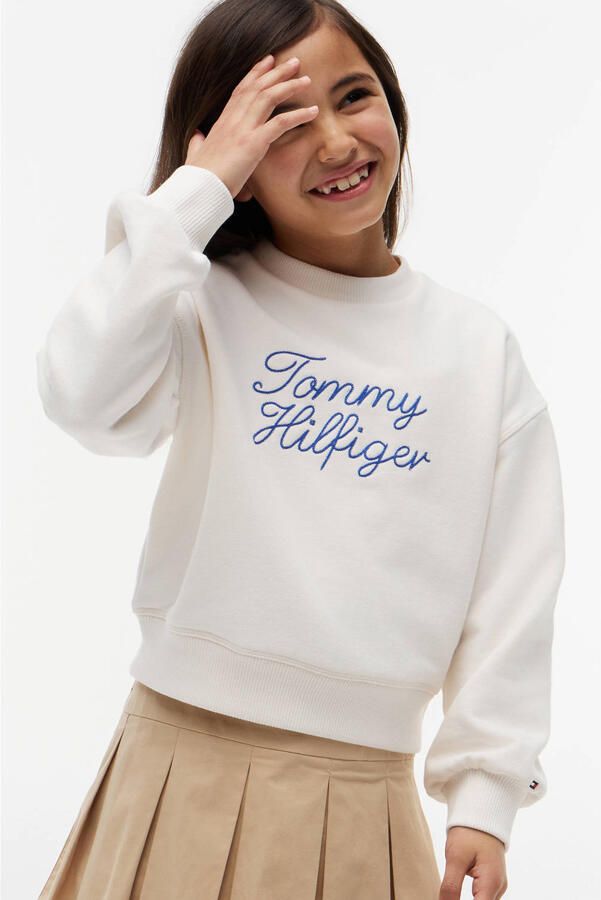 Tommy Hilfiger sweater met borduursels en tekst wit - Foto 2