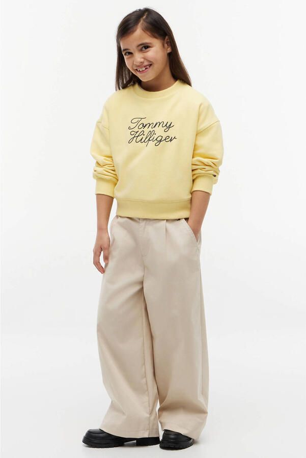 Tommy Hilfiger sweater met borduursels en tekstopdruk geel - Foto 3