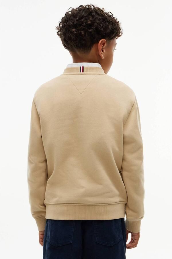 Tommy Hilfiger sweater met logo beige Logo - Foto 2