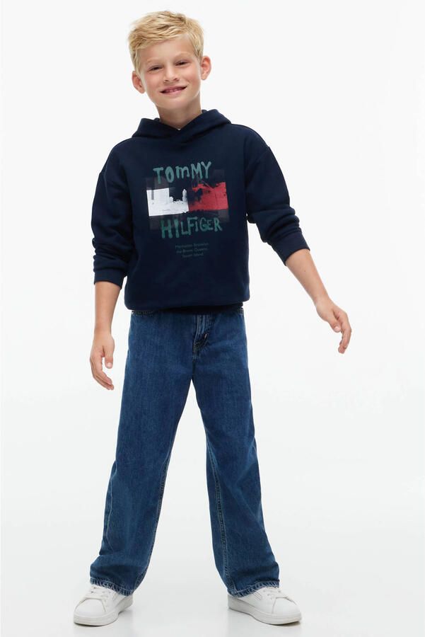 TOMMY HILFIGER Jongens Truien & Vesten Flag Grafitti Hoodie Donkerblauw - Foto 4