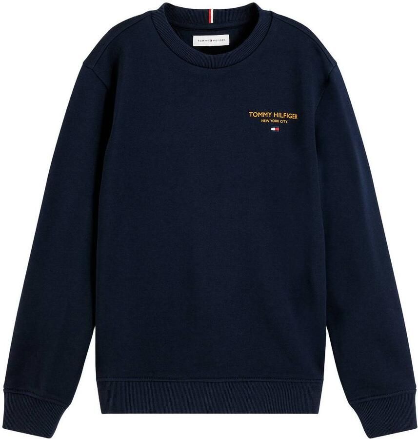 Tommy Hilfiger sweater met logo donkerblauw