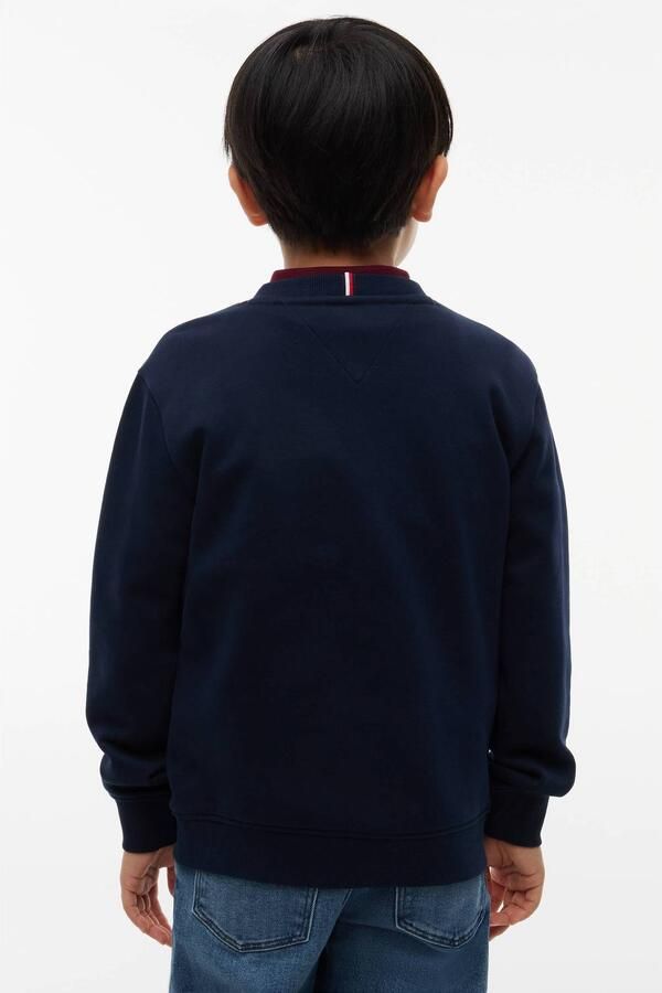 Tommy Hilfiger sweater met logo donkerblauw Logo - Foto 2