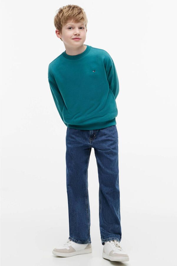 Tommy Hilfiger sweater met logo groen - Foto 2