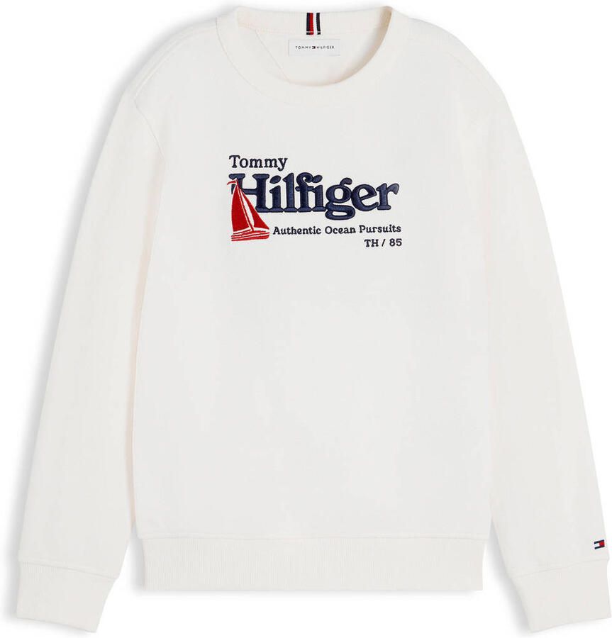 Tommy Hilfiger sweater met logo wit