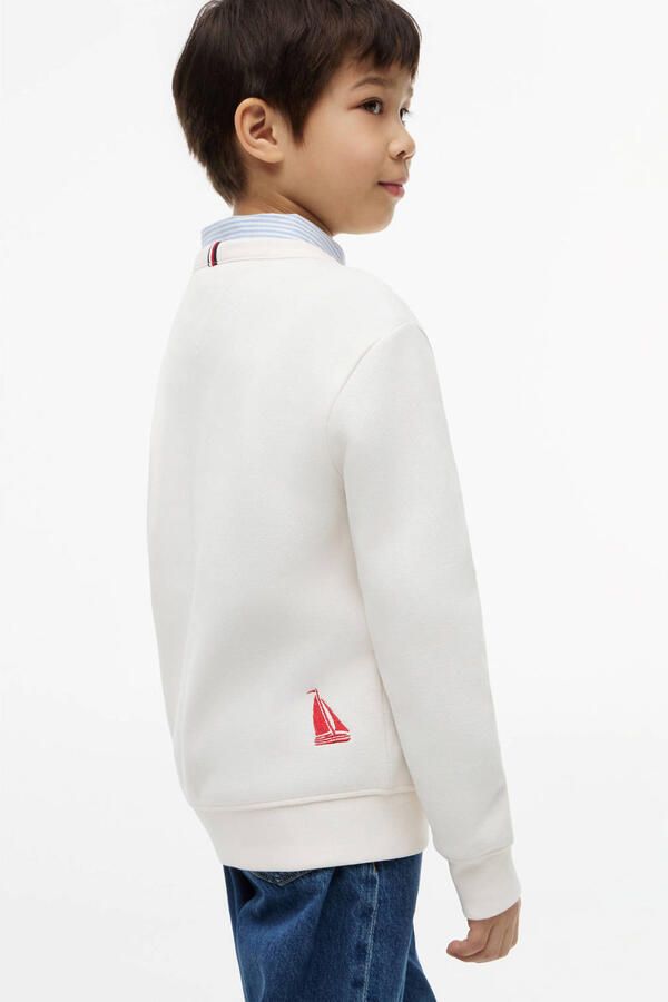 Tommy Hilfiger sweater met logo wit - Foto 3