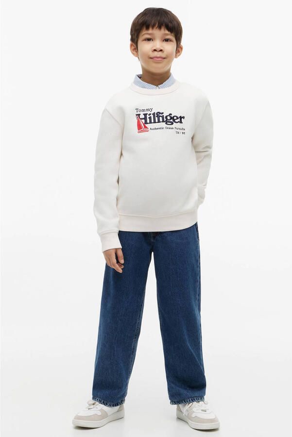 Tommy Hilfiger sweater met logo wit - Foto 2