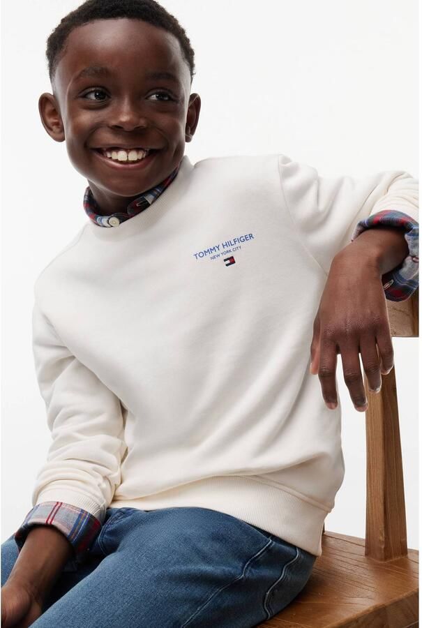 Tommy Hilfiger sweater met logo wit Logo - Foto 2