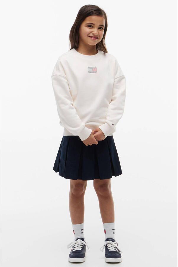 Tommy Hilfiger sweater met print en strass-steentjes wit - Foto 2