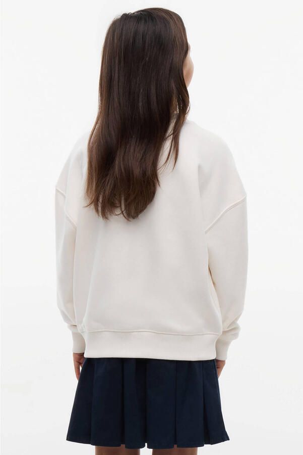 Tommy Hilfiger sweater met print en strass-steentjes wit - Foto 3