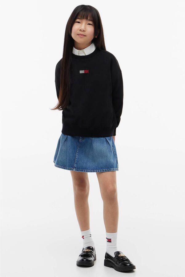 Tommy Hilfiger sweater met print en strass-steentjes zwart - Foto 3