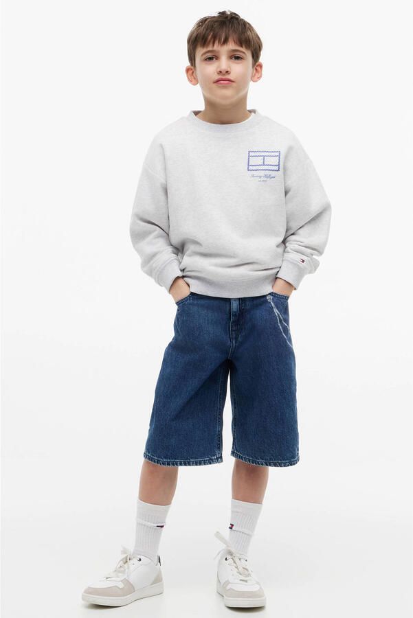 Tommy Hilfiger sweater met print lichtgrijs - Foto 2