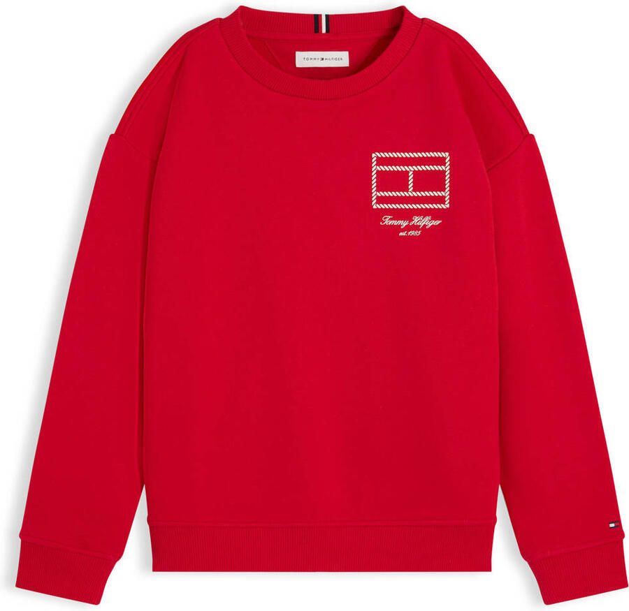 Tommy Hilfiger sweater met print rood