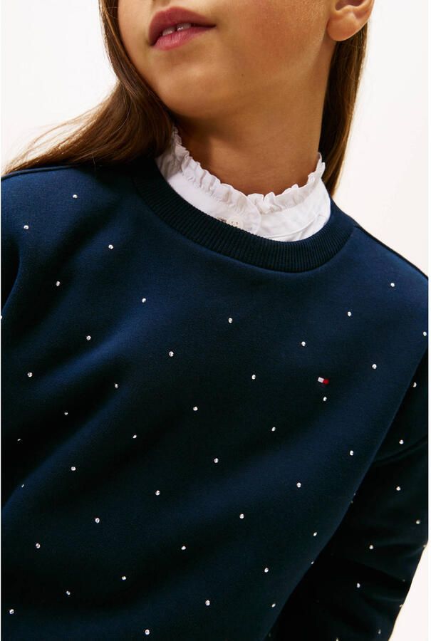 Tommy Hilfiger sweater met stippen donkerblauw - Foto 2