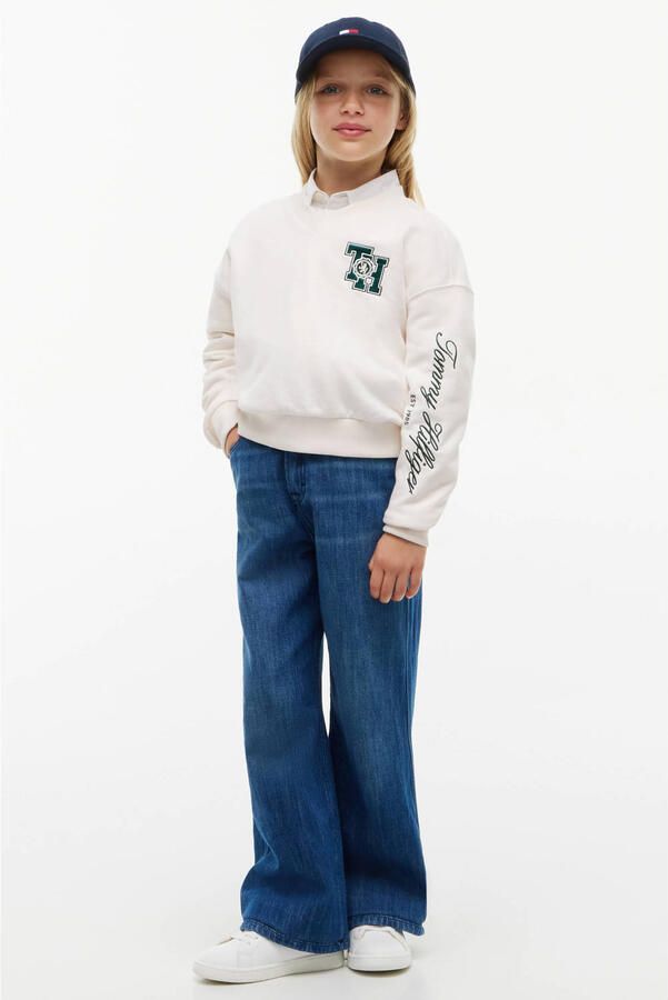 Tommy Hilfiger sweater met tekst offwhite - Foto 2