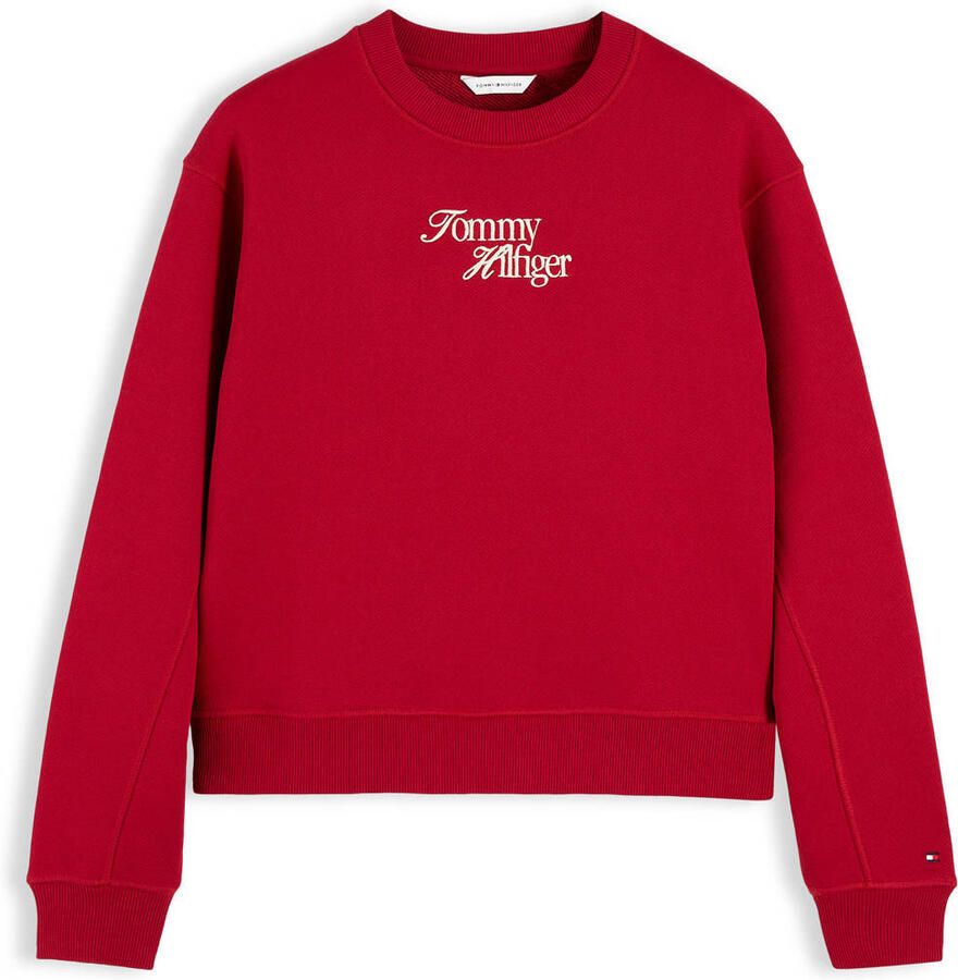 Tommy Hilfiger sweater met tekst rood