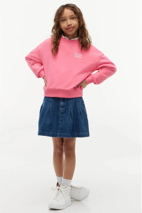 Tommy Hilfiger sweater met tekst roze - Foto 2