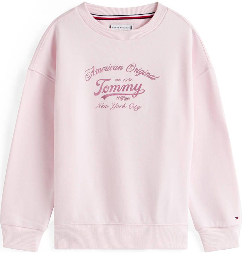 Tommy Hilfiger Sweatshirt TOMMY SCRIPT SWEATSHIRT voor kinderen tot 16 jaar met glanzende print - Foto 2