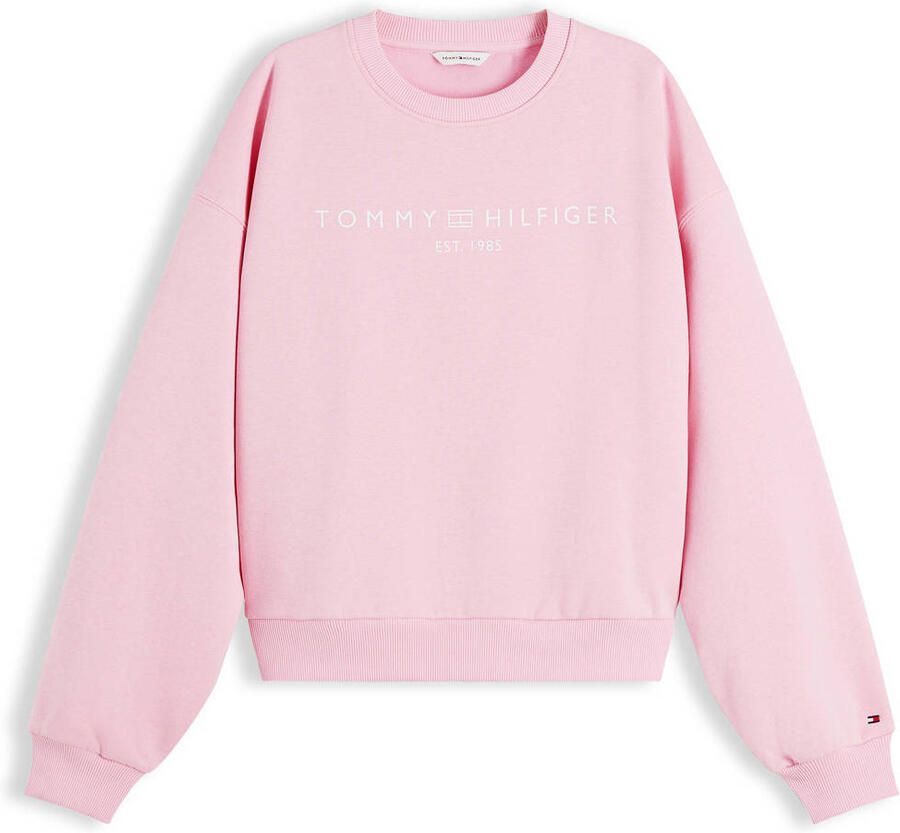 Tommy Hilfiger relaxed fit sweatshirt van katoenmix