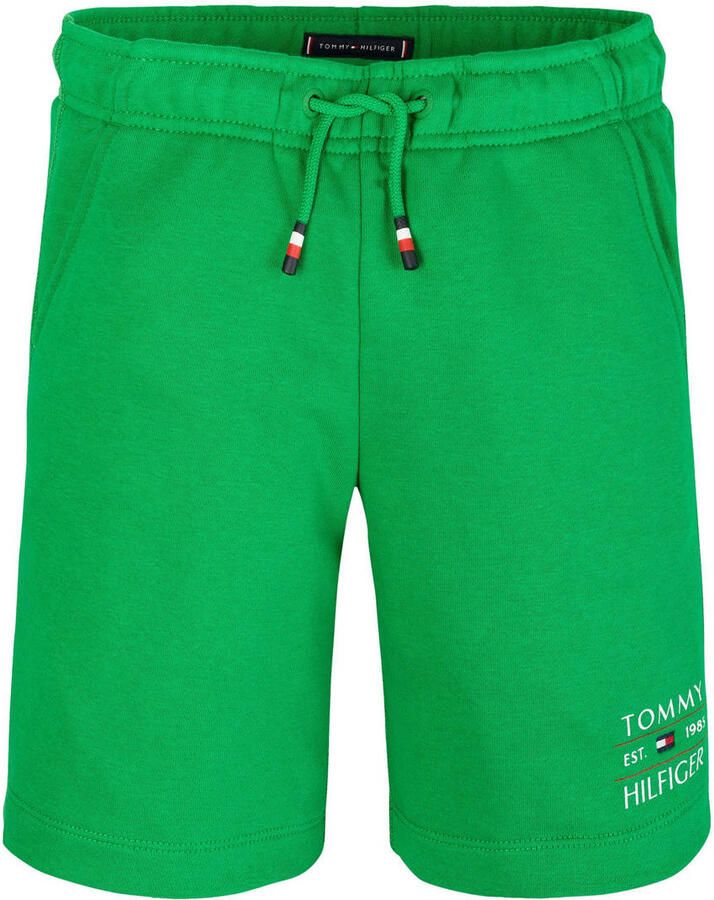 TOMMY HILFIGER Jongens Broeken Tommy Flag Hilfiger Sweatshort Groen - Foto 2