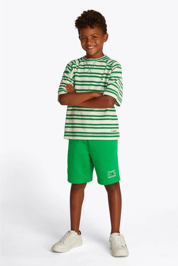 TOMMY HILFIGER Jongens Broeken Tommy Flag Hilfiger Sweatshort Groen