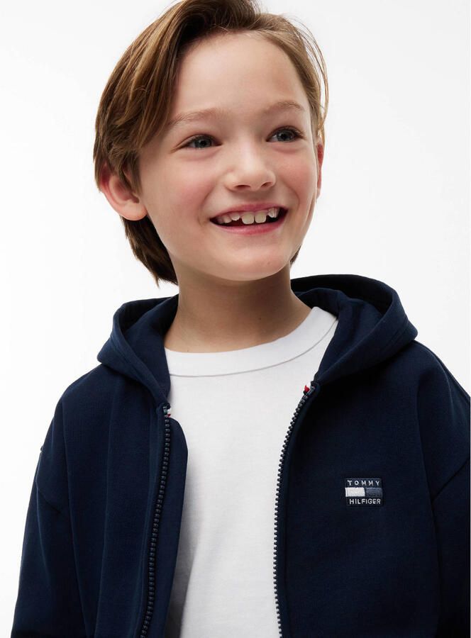 Tommy Hilfiger sweatvest donkerblauw - Foto 2