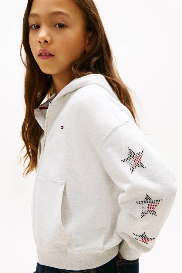Tommy Hilfiger sweatvest lichtgrijs - Foto 3