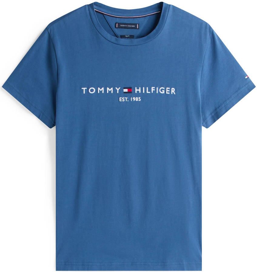 Tommy Hilfiger Core Embroidered Logo T-Shirt Blue- Heren Blue - Foto 5