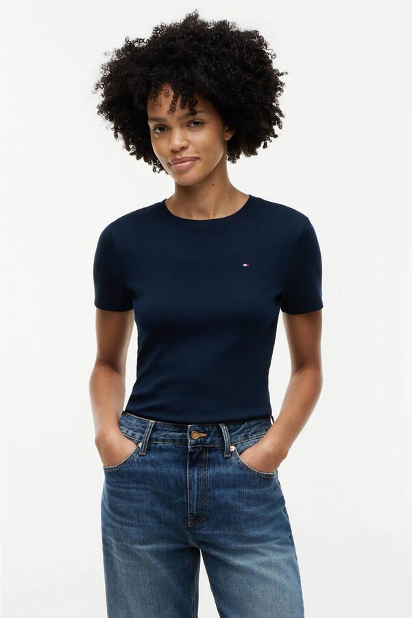 Tommy Hilfiger slim fit T-shirt van puur katoen