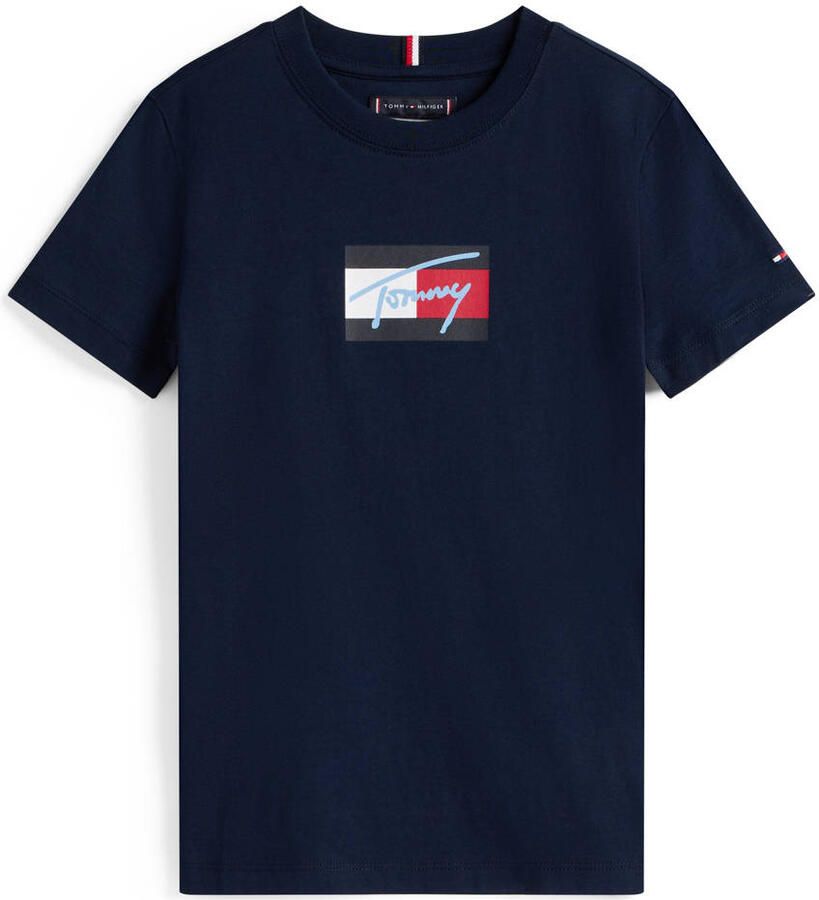 Tommy Hilfiger T-shirt TOMMY SCRIPT FLAG PRINT TEE SS - Foto 3