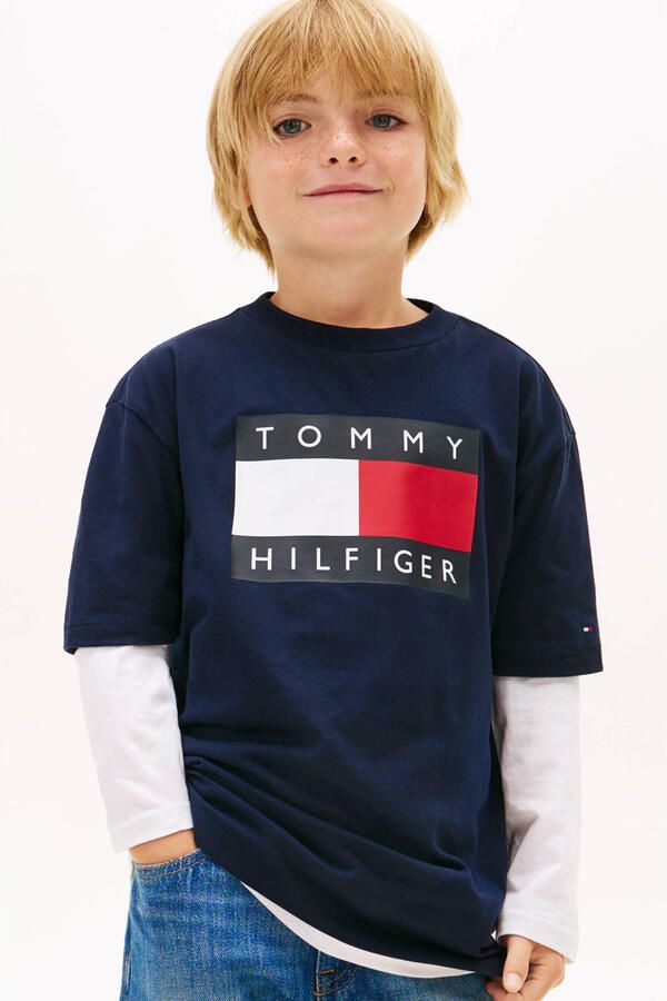 Tommy Hilfiger T-shirt Korte Mouw HERITAGE PRINTED FLAG T-SHIRT - Foto 3