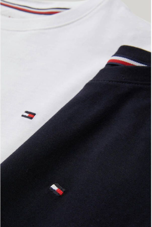 Tommy Hilfiger Underwear T-shirt 2 PK SS TEE met borduursel en ronde hals in 2-pack (2-delig Set van 2)