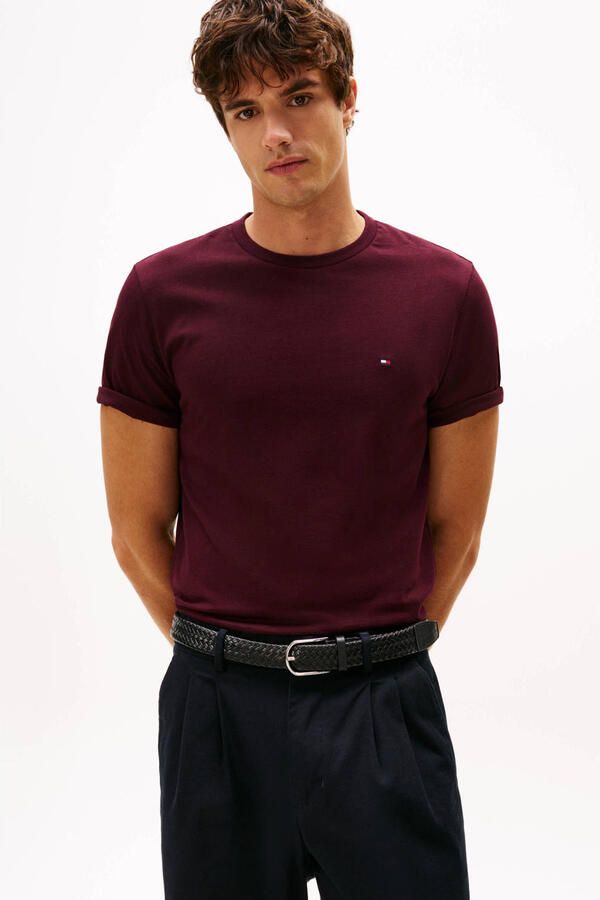 Tommy Hilfiger T-shirt ESSENTIAL REG FIT SOLID TEE met borduursel en ronde hals - Foto 2