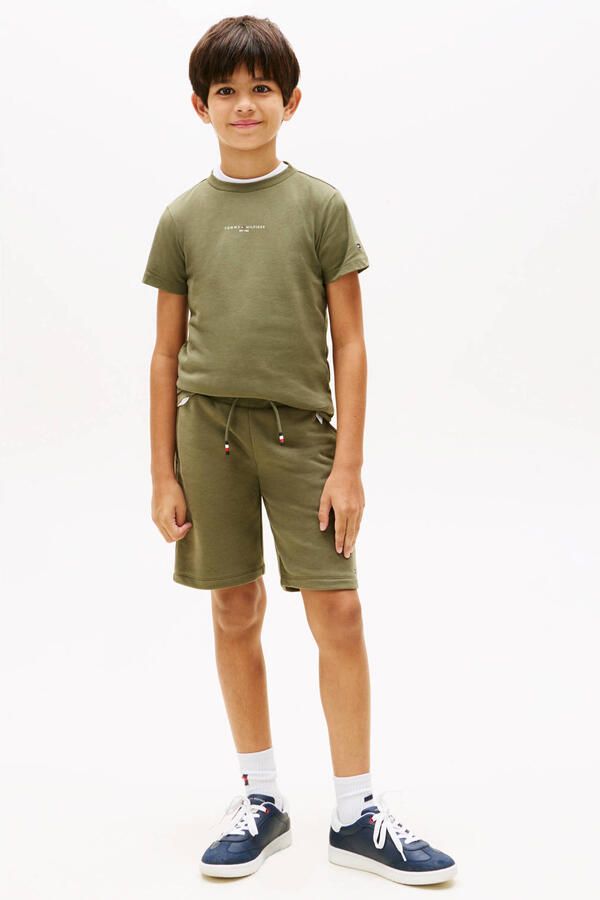 Tommy Hilfiger T-shirt + korte broek army groen - Foto 2