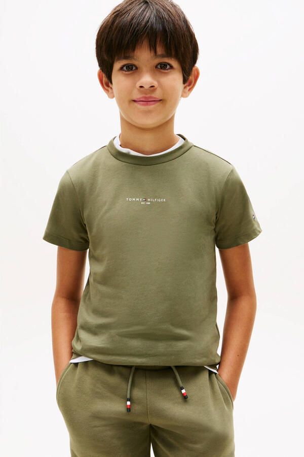 Tommy Hilfiger T-shirt + korte broek army groen - Foto 3
