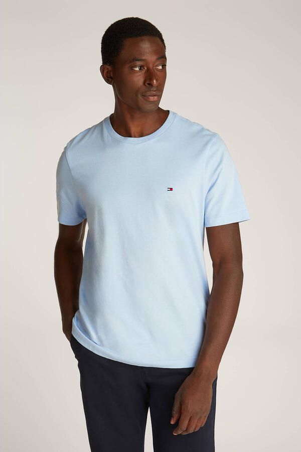 TOMMY HILFIGER Heren Polo's & T-shirts Ess Seasonal Reg Fit Solid Tee Lichtblauw