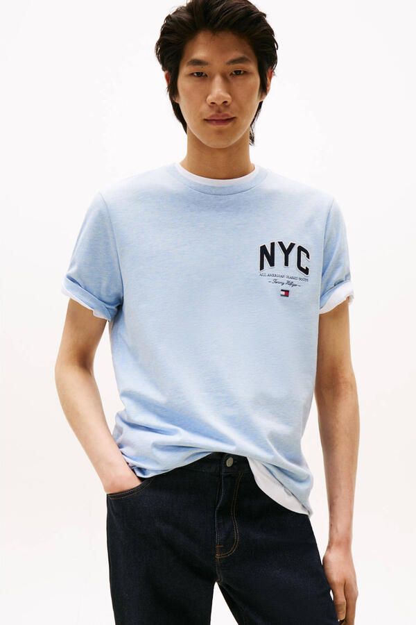 Tommy Hilfiger Regular fit T-shirt van puur katoen