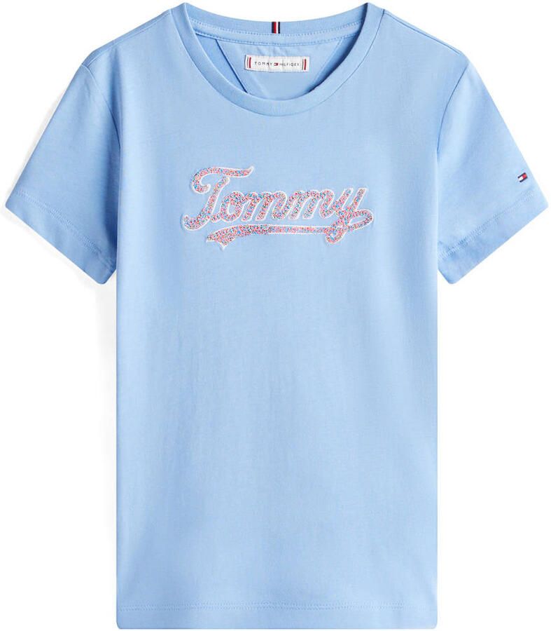 Tommy Hilfiger T-shirt TOMMY SCRIPT SEQUINS TEE SS voor kinderen tot 16 jaar met pailletten - Foto 2