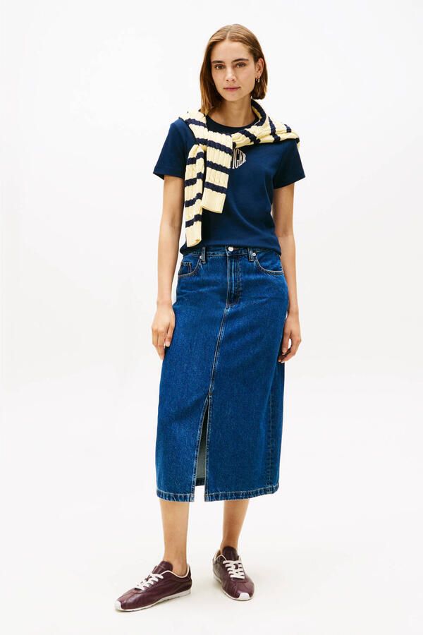 Tommy Hilfiger T-shirt marineblauw - Foto 3