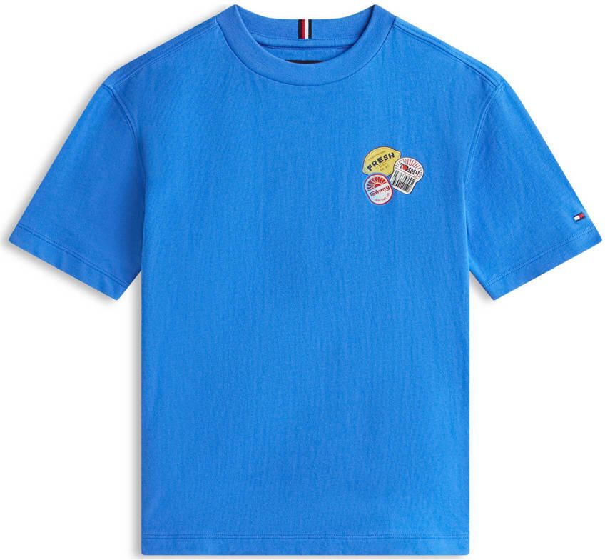 Tommy Hilfiger T-shirt met backprint blauw