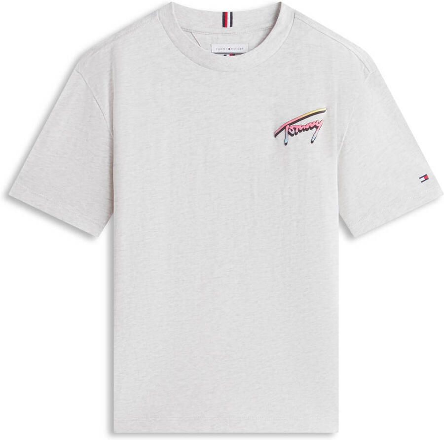 Tommy Hilfiger t-shirt met backprint lichtgrijs