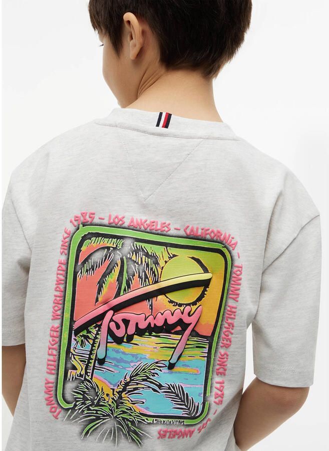 Tommy Hilfiger t-shirt met backprint lichtgrijs - Foto 2