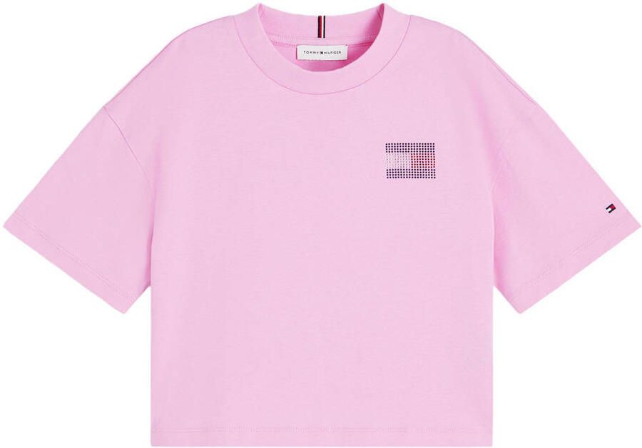 Tommy Hilfiger T-shirt met backprint roze