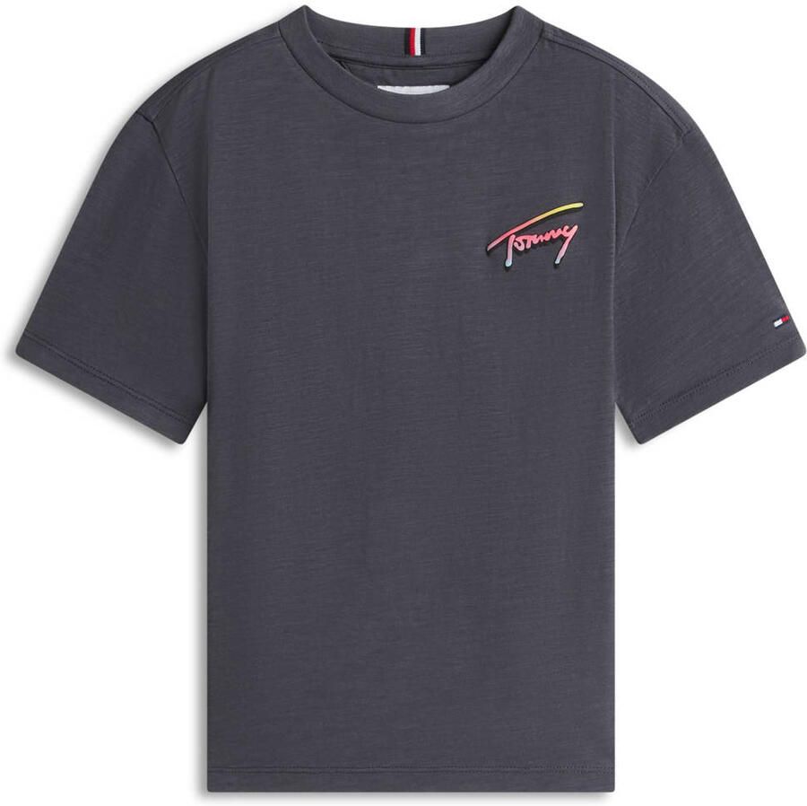 Tommy Hilfiger T-shirt met backprint zwart