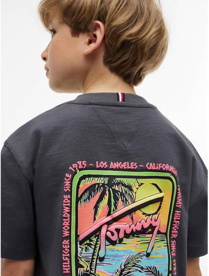 Tommy Hilfiger T-shirt met backprint zwart - Foto 2