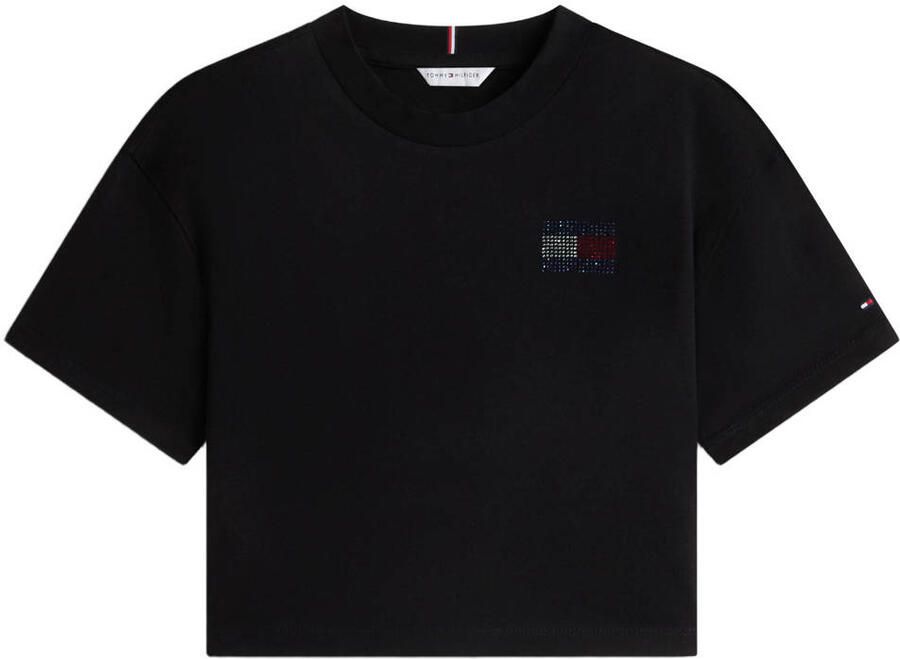 Tommy Hilfiger T-shirt met backprint zwart