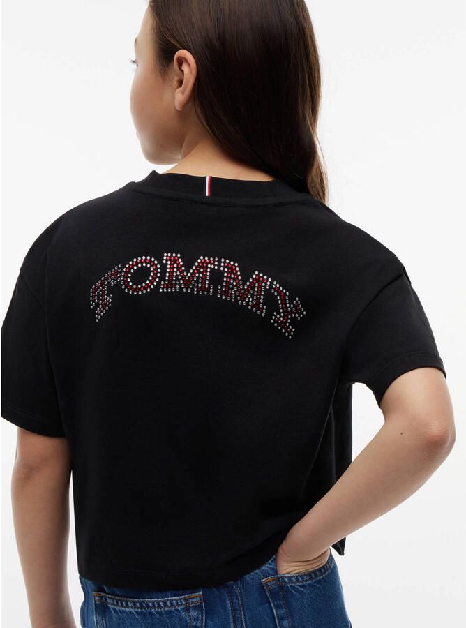 Tommy Hilfiger T-shirt met backprint zwart - Foto 2