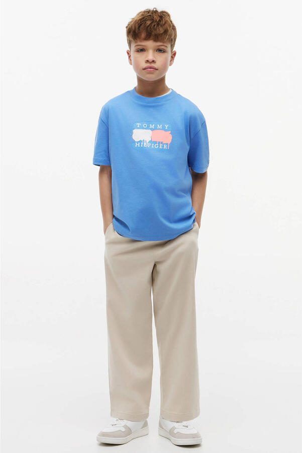 Tommy Hilfiger T-shirt met logo blauw - Foto 3