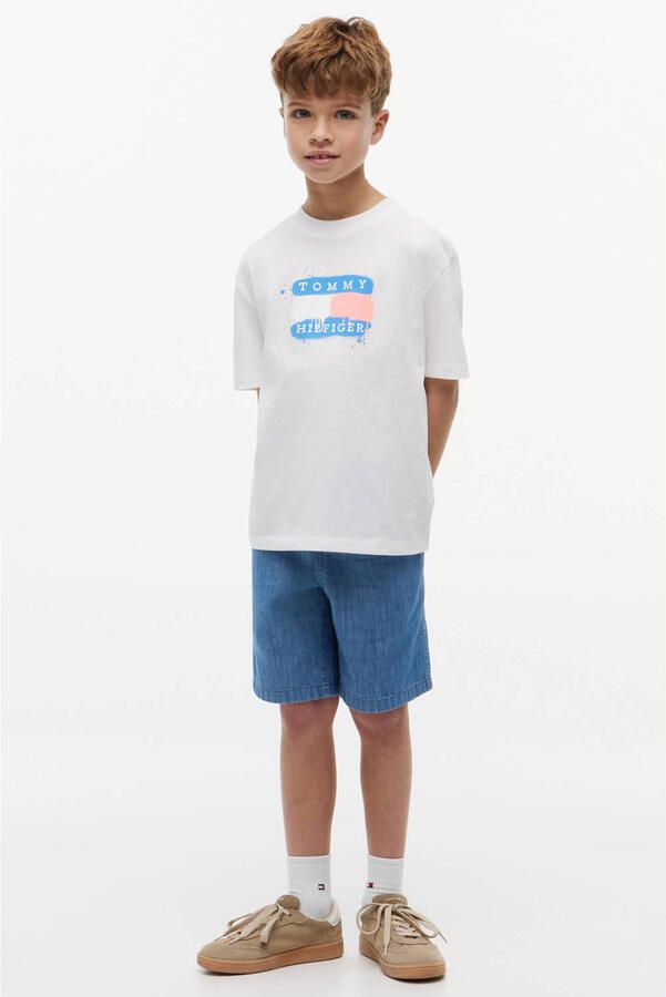 Tommy Hilfiger T-shirt met logo wit - Foto 2
